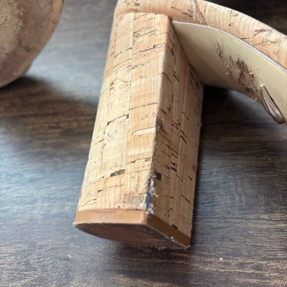 Diane Von Furstenberg Ulrica Block Heel Sandal in Natural Cork - size 10B - Picture 8 of 8